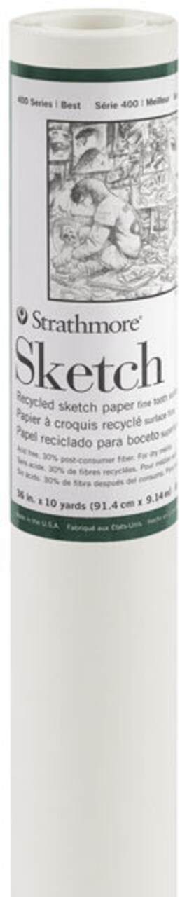 Strathmore 400 Series Premium Recycled Sketch Roll - 36" x 10 yds, Roll
